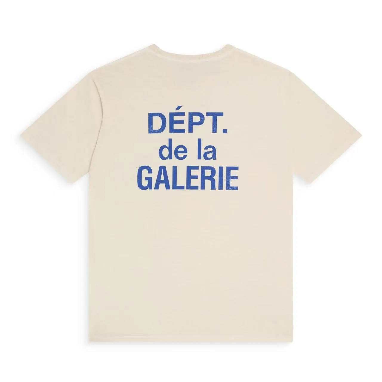 GALLERY DEPT. FRENCH TEE/CREAM/BLUE Cream French Blue LOGO Short Sleeve Cream S-XL Ready-to-wear Asso special piece dyeing Heavy washing water printing and distressing treatment Proper tube-woven fabric without side seams Unusual open-width version Original development Complete accessories/matching Details in place